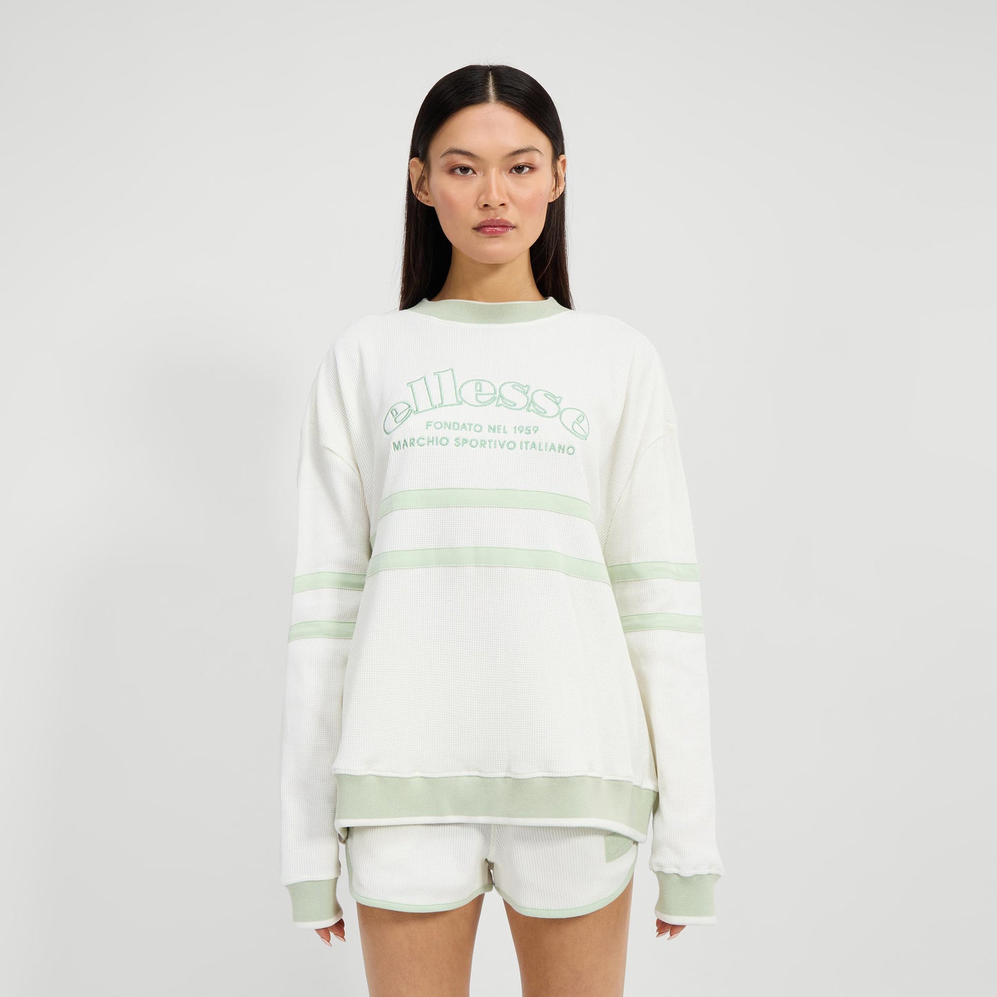 Ellesse Manigod Sweatshirt Damen-Creme,Salbei Ellesse Manigod Sweatshirt Damen-Creme,Salbei