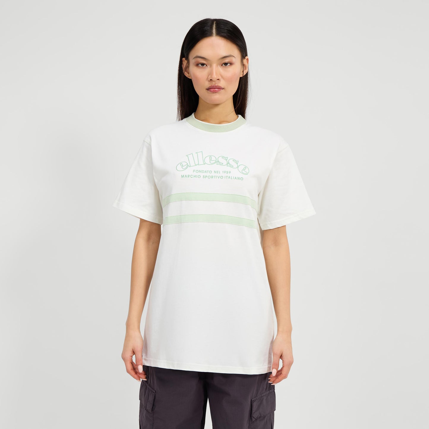 Ellesse Thones T-Shirt Damen-Creme,Salbei Ellesse Thones T-Shirt Damen-Creme,Salbei