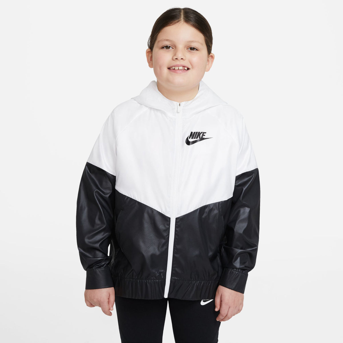 Nike Windrunner Trainingsjacke Mädchen-weiß, schwarz Nike Windrunner Trainingsjacke Mädchen-weiß, schwarz