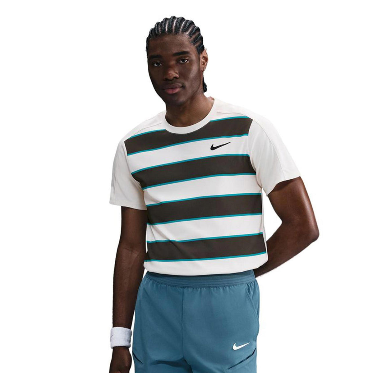 Nike Court Dri-Fit Advantage Slam T-Shirt Herren - creme, braun Nike Court Dri-Fit Advantage Slam T-Shirt Herren - creme, braun