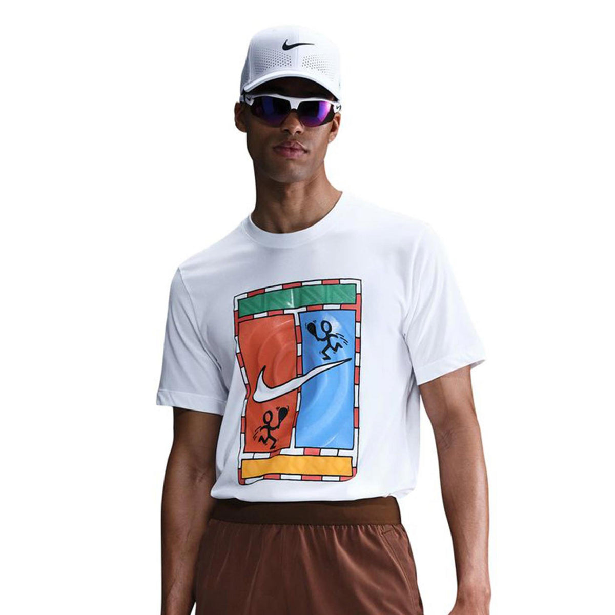 Nike Court Dri-FIT Court T-Shirt Herren - weiß, mehrfarbig Nike Court Dri-FIT Court T-Shirt Herren - weiß, mehrfarbig