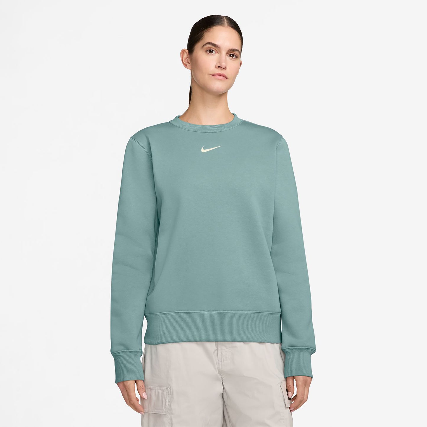 Nike Phoenix Fleece Crew Sweatshirt Damen-Salbei Nike Phoenix Fleece Crew Sweatshirt Damen-Salbei