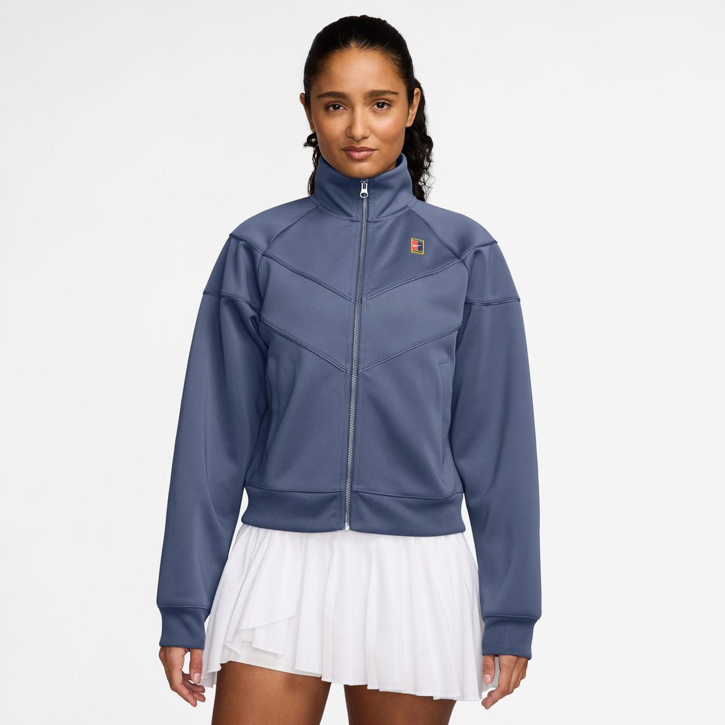 Nike Courtly Knit Heritage Trainingsjacke Damen-blaugrau Nike Courtly Knit Heritage Trainingsjacke Damen-blaugrau