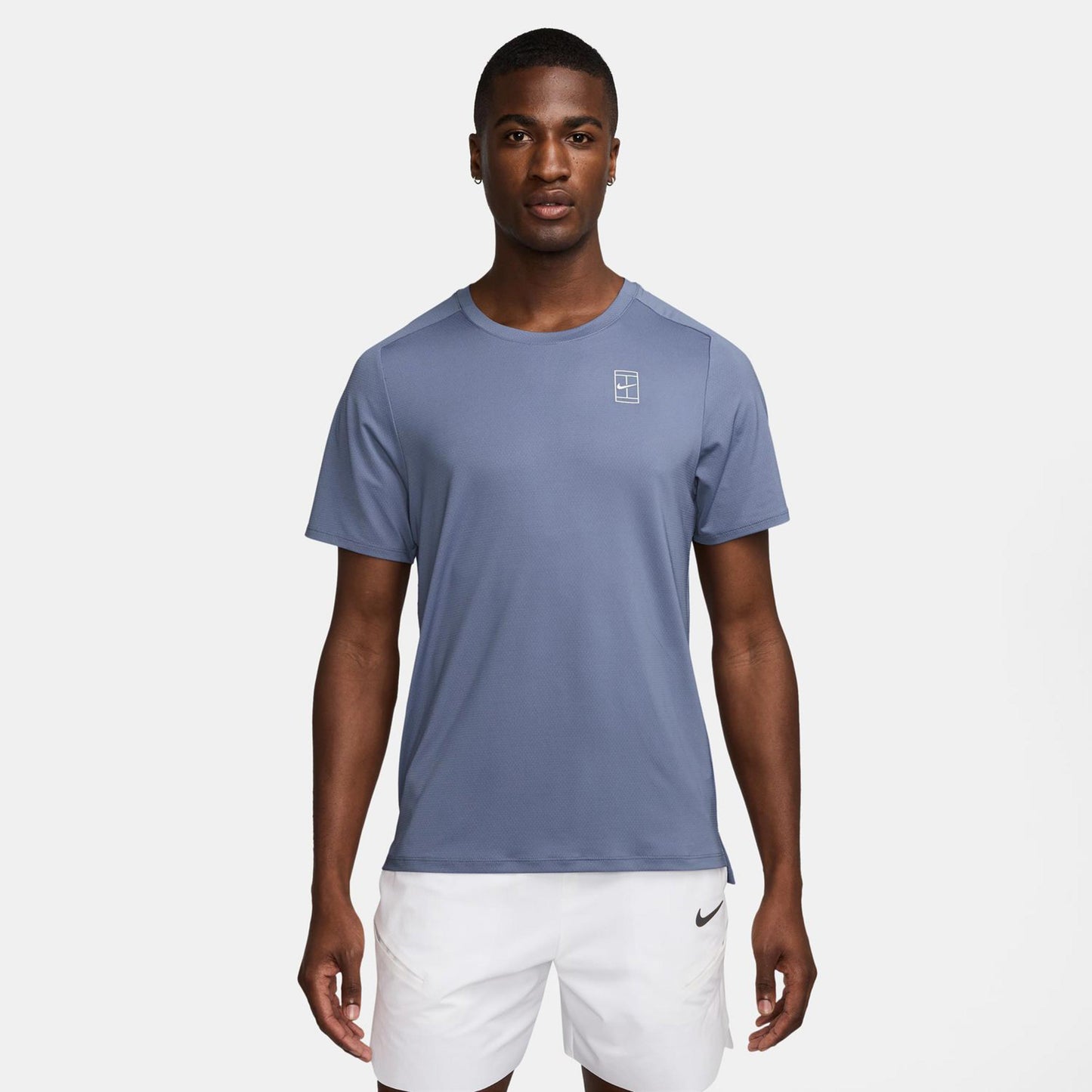 Nike Court Dri-Fit Advantage T-Shirt Herren-Blaugrau Nike Court Dri-Fit Advantage T-Shirt Herren-Blaugrau