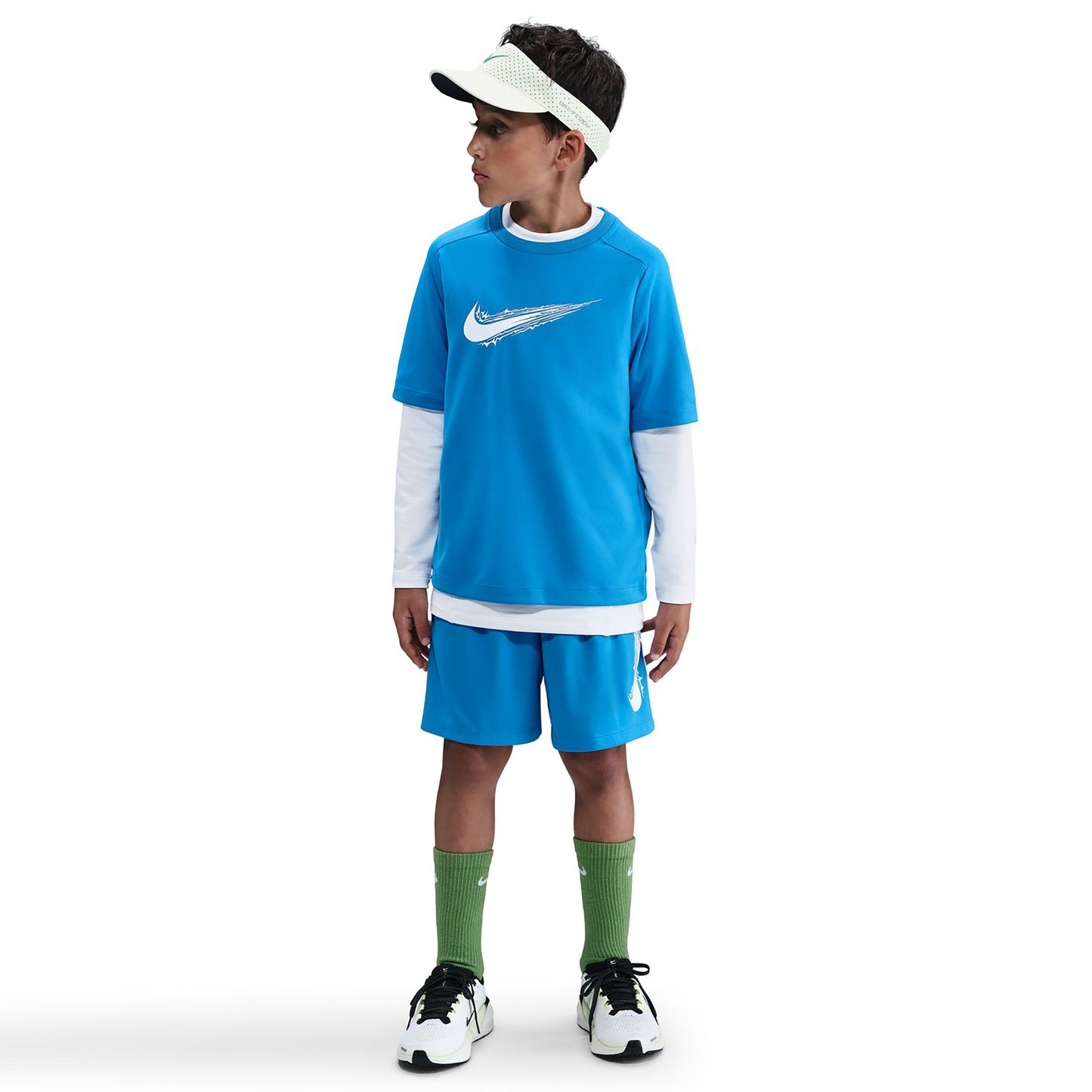 Nike Dri-Fit Multi T-Shirt Kinder-Blau Nike Dri-Fit Multi T-Shirt Kinder-Blau