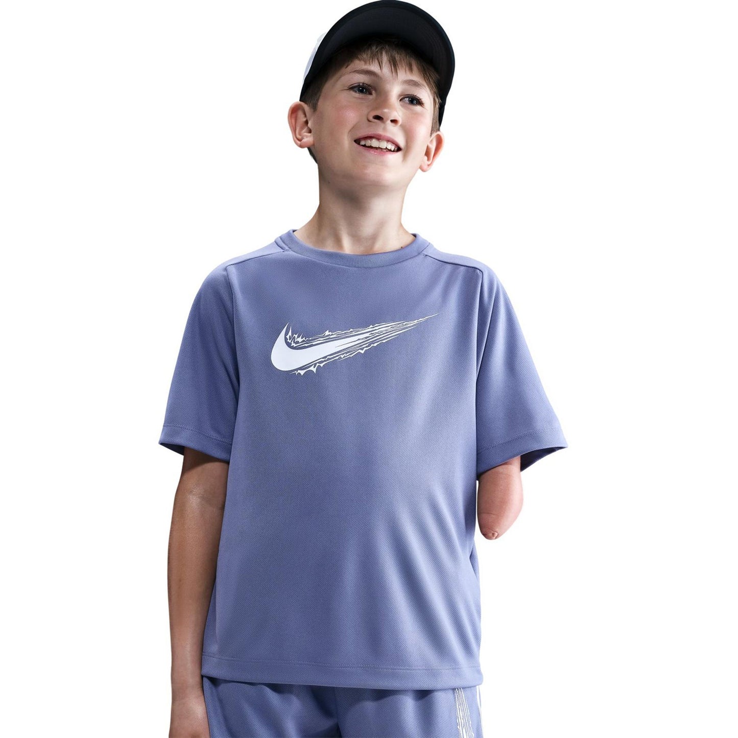 Nike Dri-Fit Multi T-Shirt Kinder-Blaugrau Nike Dri-Fit Multi T-Shirt Kinder-Blaugrau