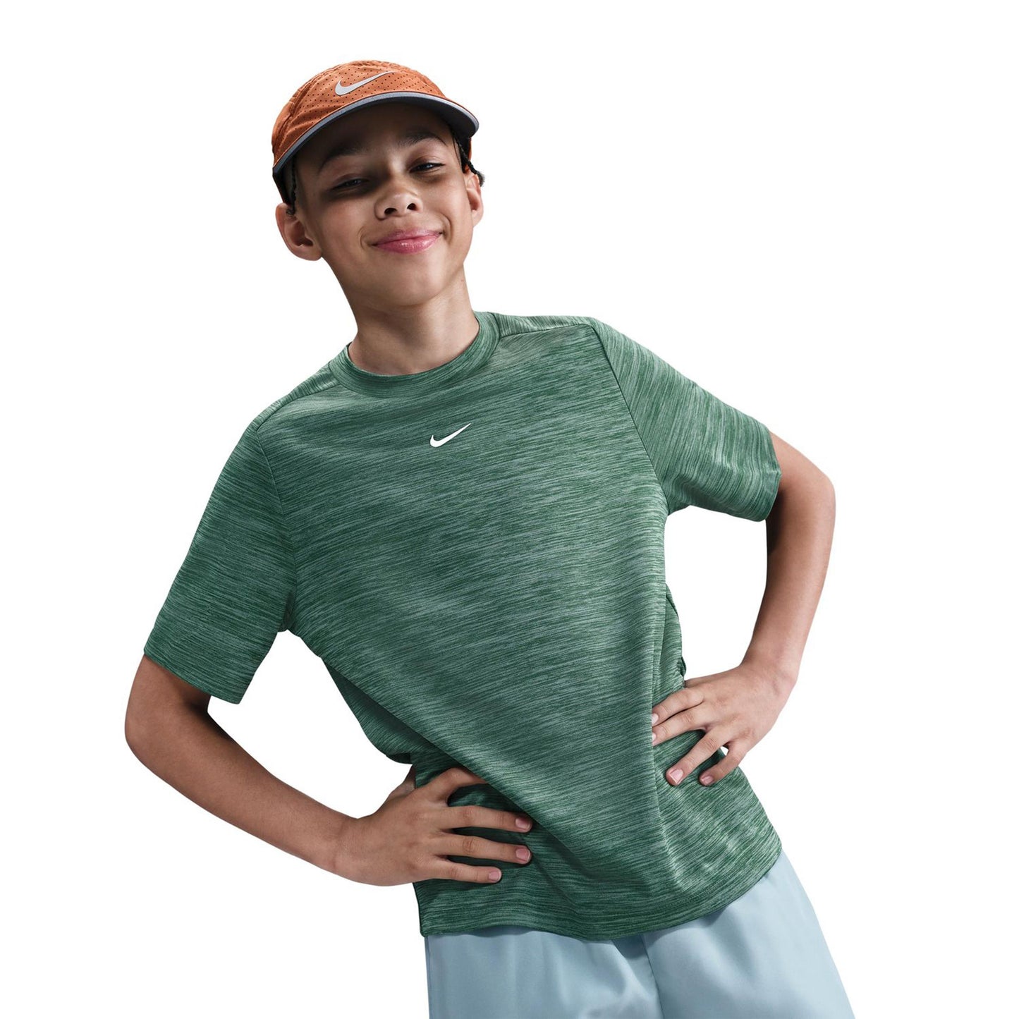 Nike Dri-Fit Heather T-Shirt Kinder-Grün Nike Dri-Fit Heather T-Shirt Kinder-Grün