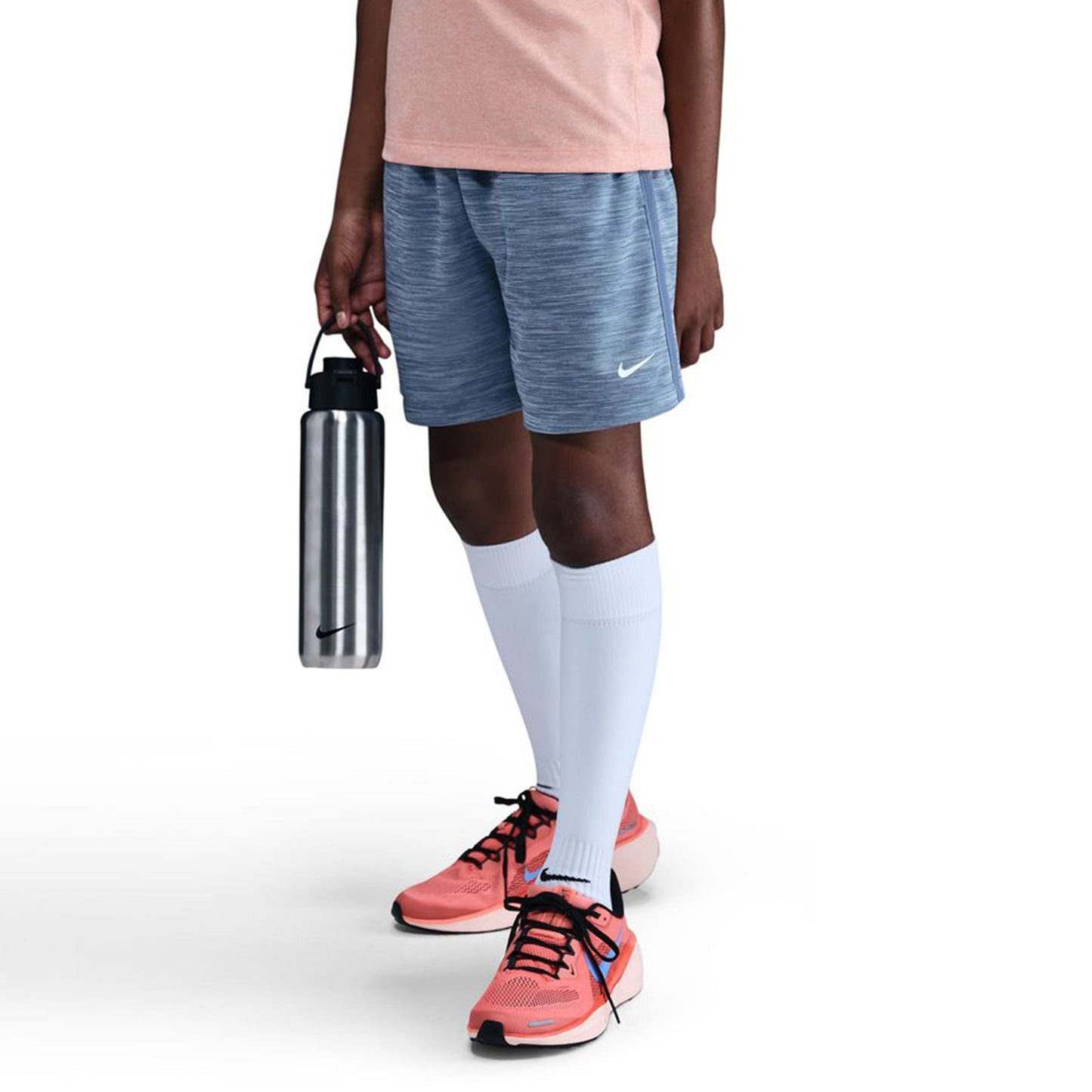 Nike Dri-Fit Multi High Rise Shorts Kinder-Blaugrau Nike Dri-Fit Multi High Rise Shorts Kinder-Blaugrau