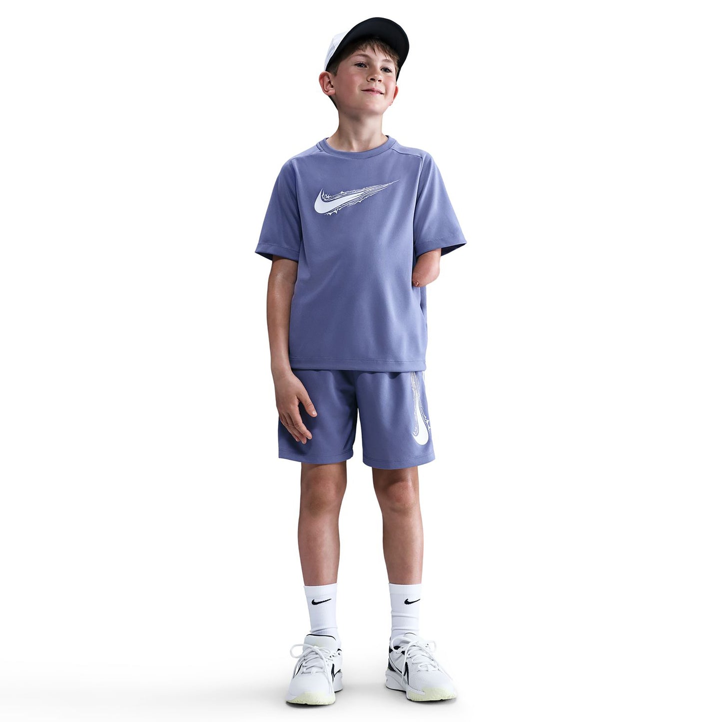 Nike Dri-Fit Multi Shorts Kinder-Blaugrau Nike Dri-Fit Multi Shorts Kinder-Blaugrau
