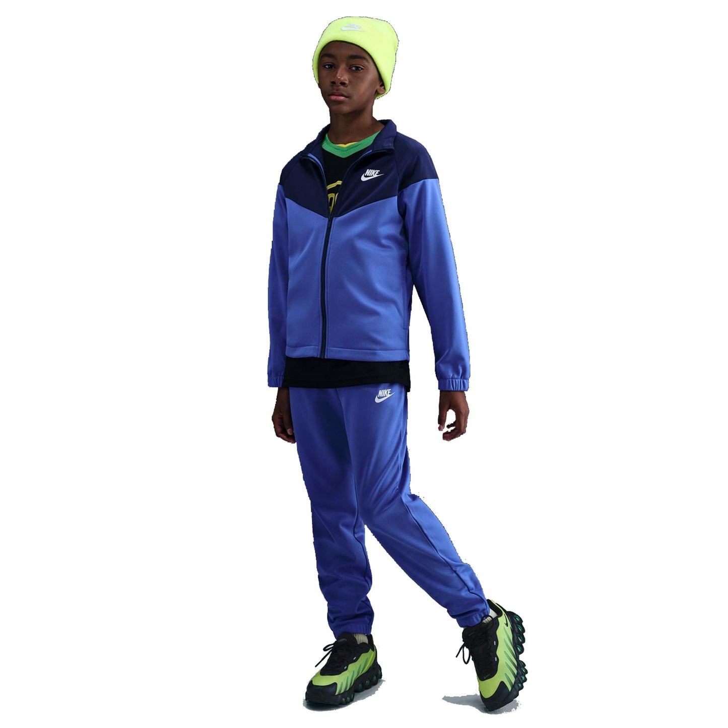 Nike Dri-Fit Full-Zip Trainingsanzug Kinder-Blau,Blaugrau Nike Dri-Fit Full-Zip Trainingsanzug Kinder-Blau,Blaugrau