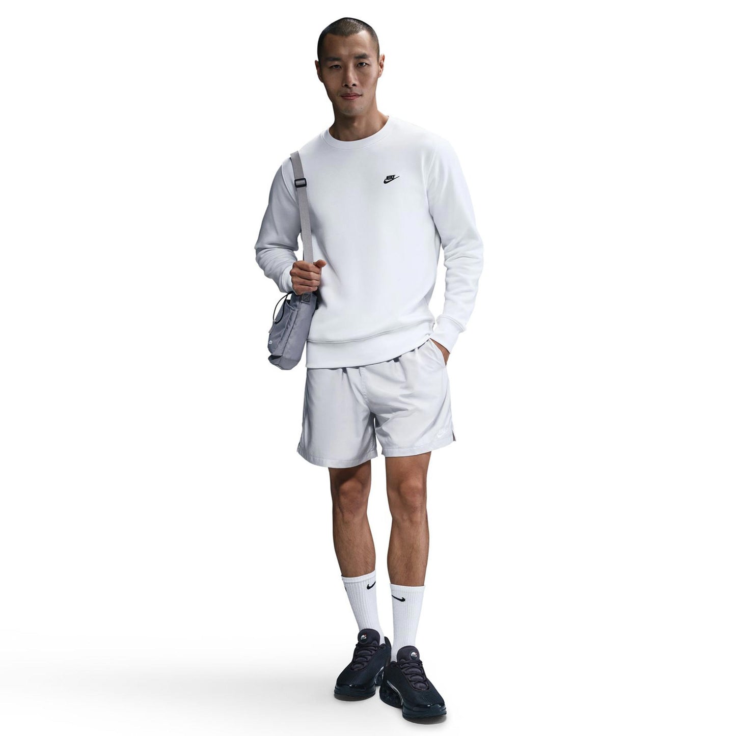 Nike Club Crew Sweatshirt Herren-Weiß Nike Club Crew Sweatshirt Herren-Weiß