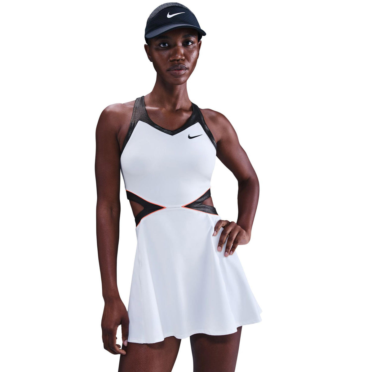 Nike Court Dri-Fit Slam Kleid Damen - weiß, schwarz Nike Court Dri-Fit Slam Kleid Damen - weiß, schwarz