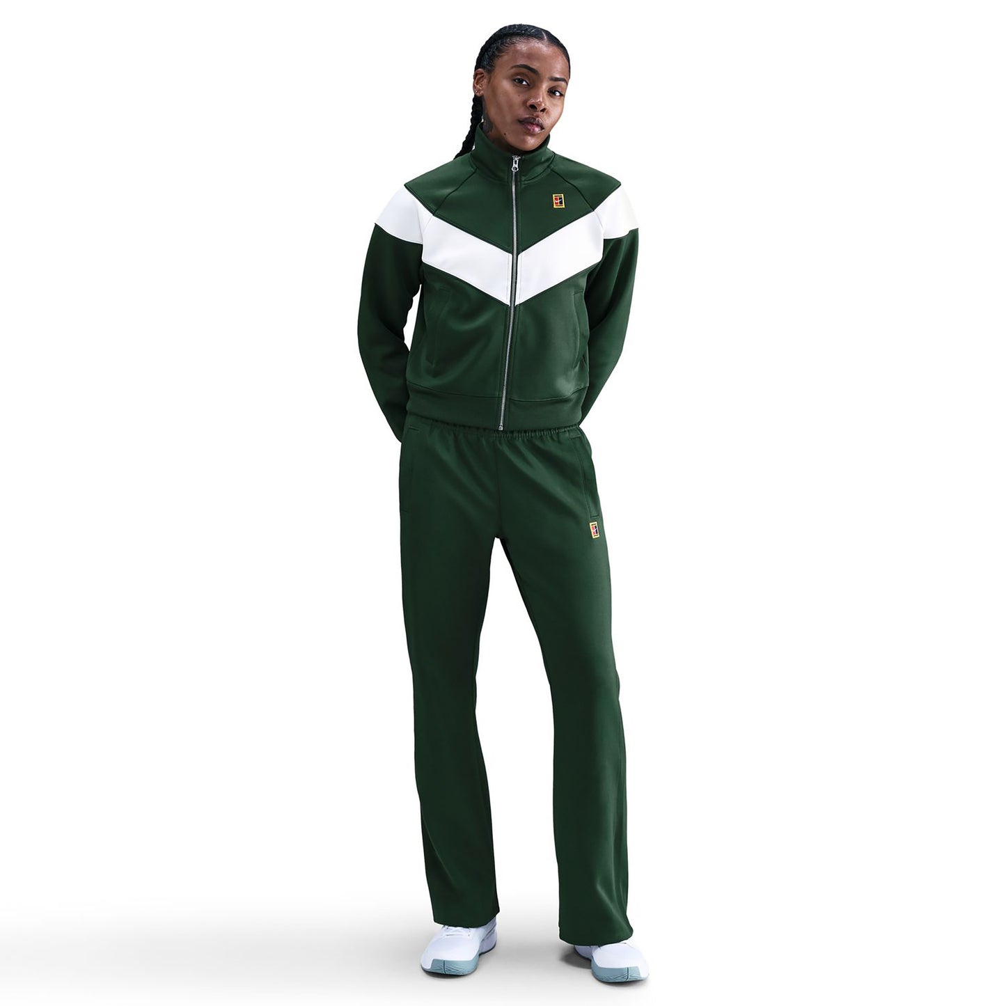 Nike Court Polyknit High Rise Trainingshose Damen-dunkelgrün Nike Court Polyknit High Rise Trainingshose Damen-dunkelgrün