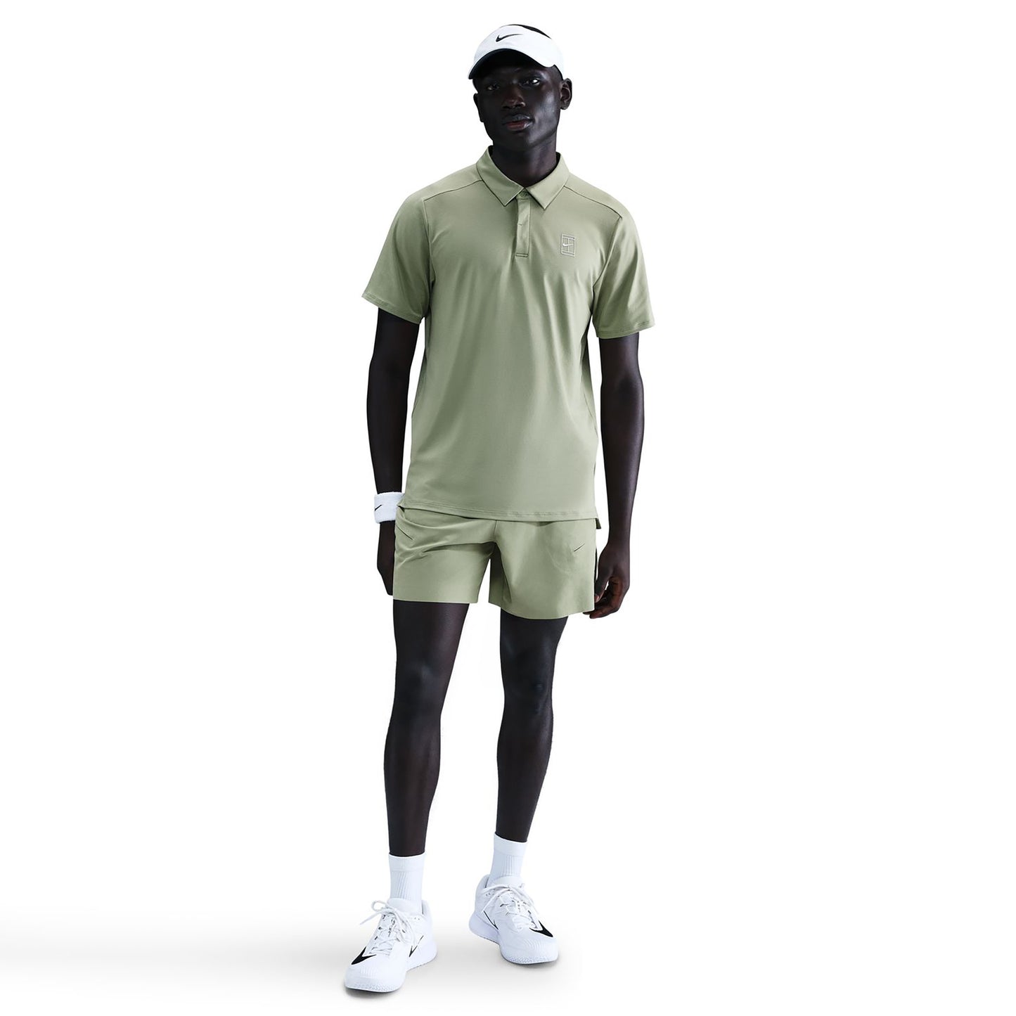 Nike Court Dri-FIT Advantage Polo Herren - oliv, weiß Nike Court Dri-FIT Advantage Polo Herren - oliv, weiß
