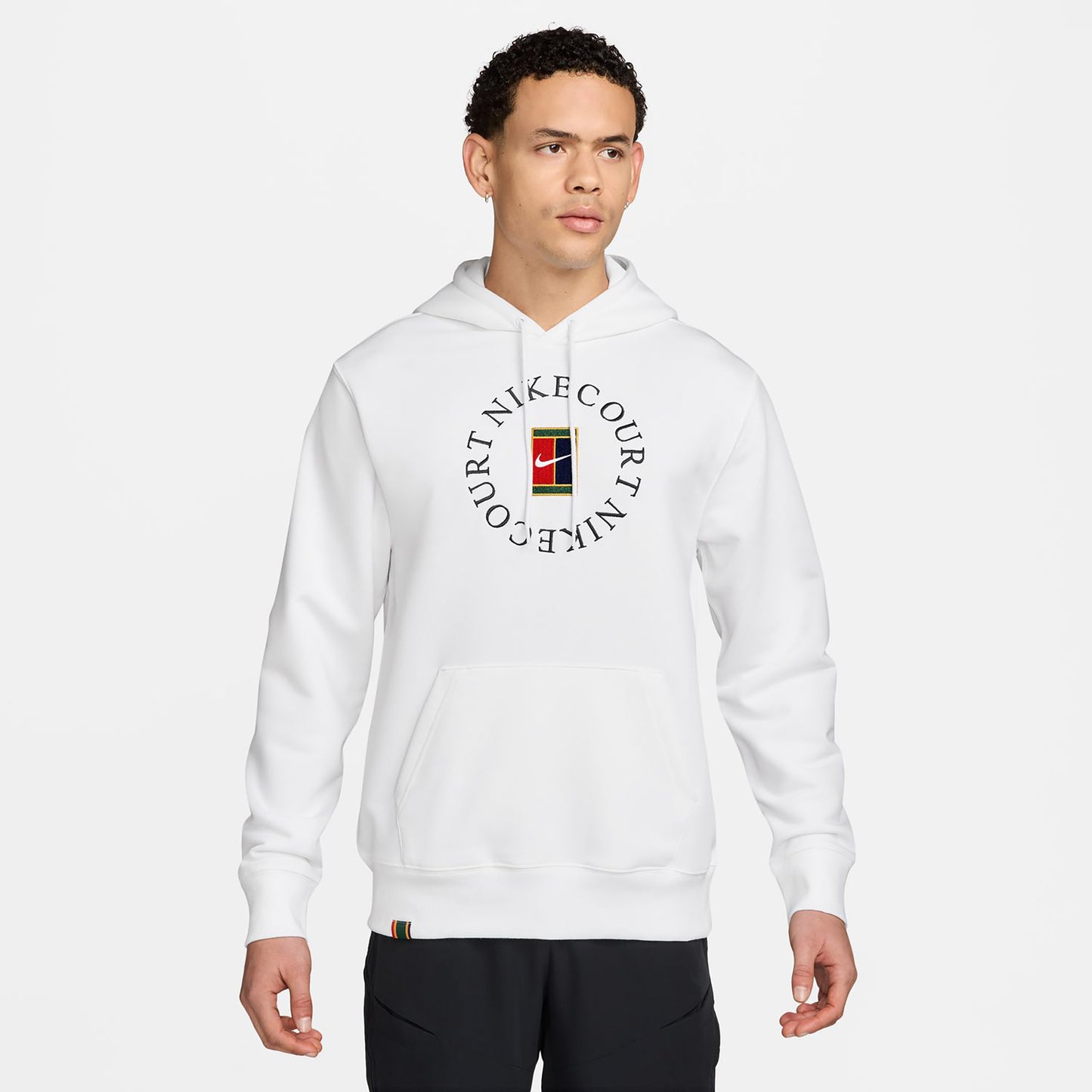 Nike Court Dri-Fit Heritage Hoody Herren - weiß, schwarz Nike Court Dri-Fit Heritage Hoody Herren - weiß, schwarz