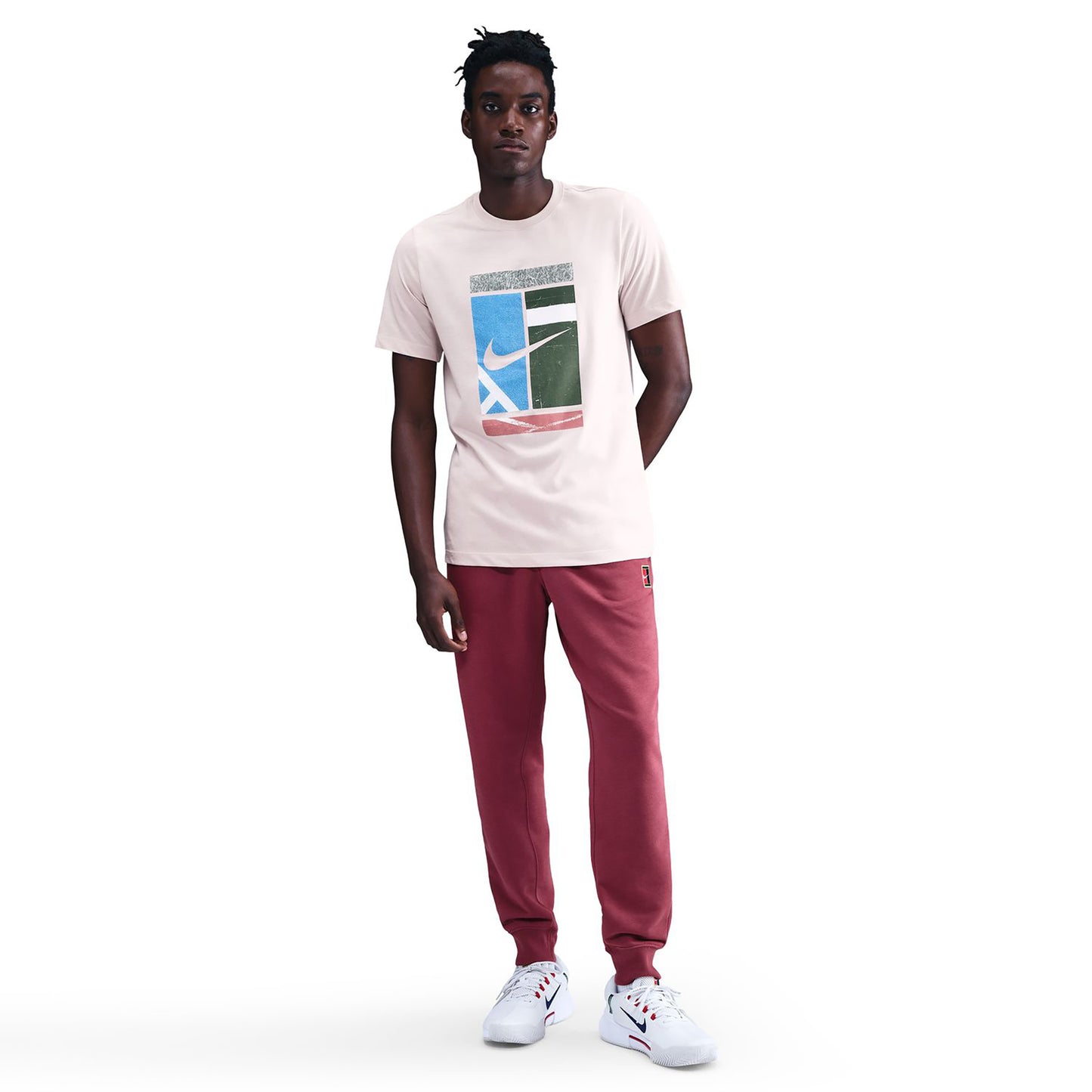 Nike Court Dri-Fit Tee Court T-Shirt Herren-altrosa Nike Court Dri-Fit Tee Court T-Shirt Herren-altrosa