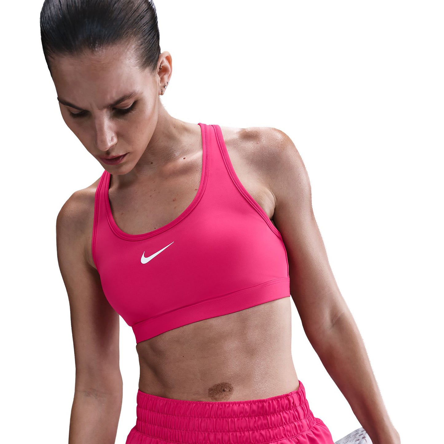 Nike Swoosh Medium Sport-BH Damen - berry, weiß Nike Swoosh Medium Sport-BH Damen - berry, weiß
