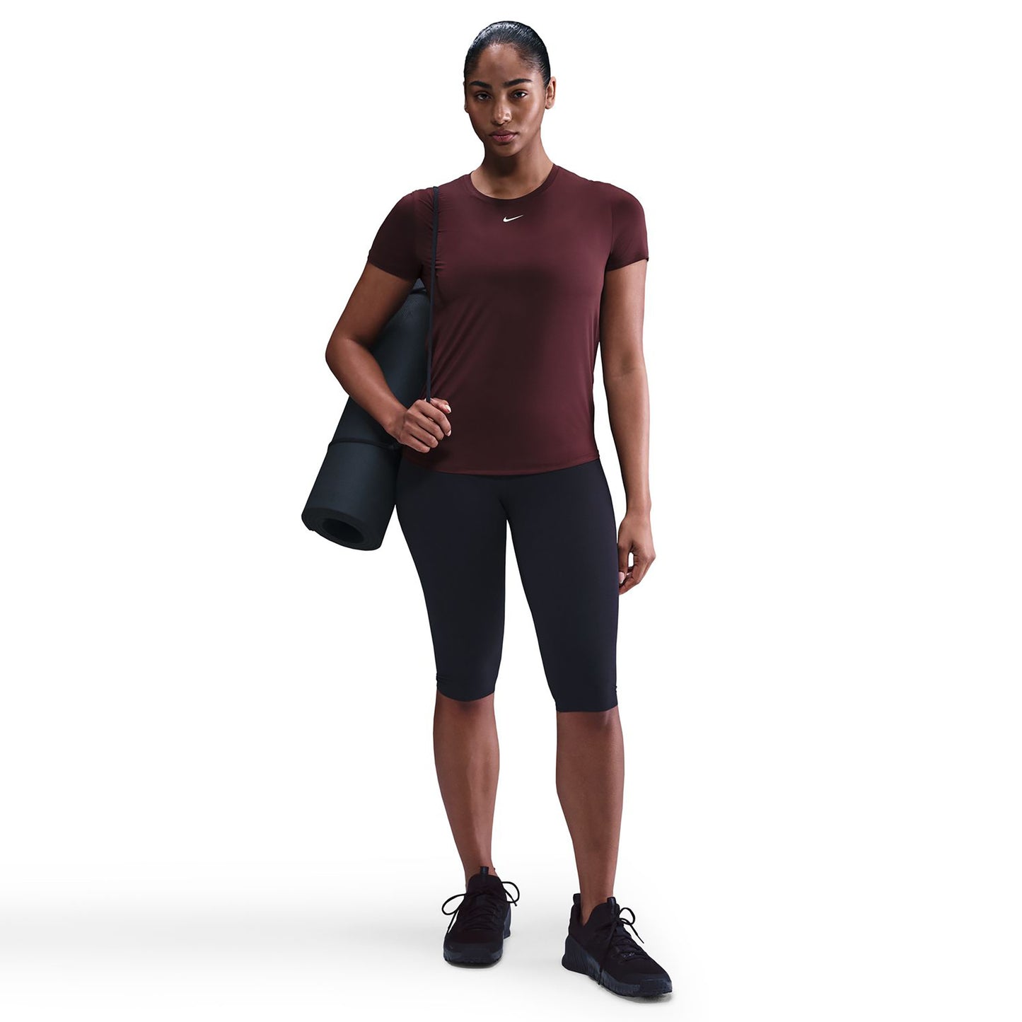 Nike One Classic Dri-FIT T-Shirt Damen-dunkelrot, weiß Nike One Classic Dri-FIT T-Shirt Damen-dunkelrot, weiß
