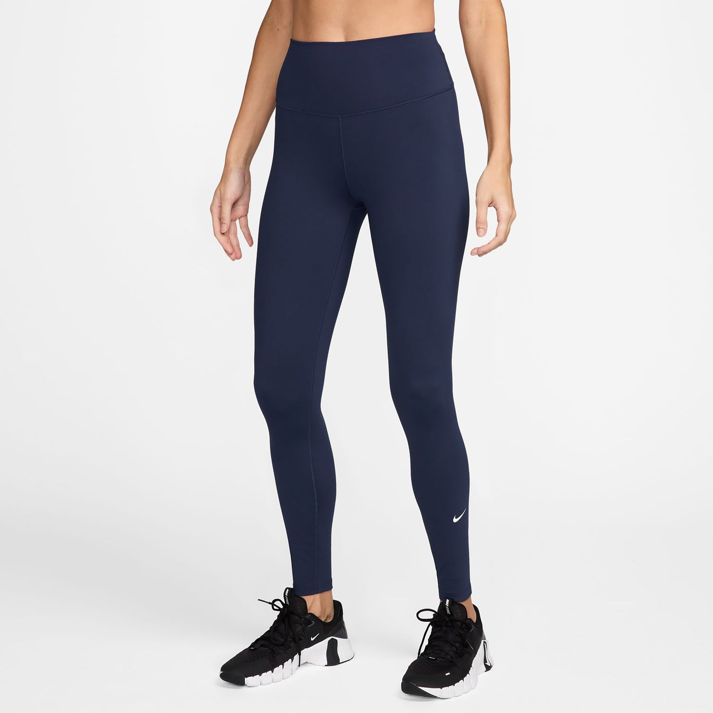 Nike Dri-FIT One High Rise Tight Damen - dunkelblau, weiß Nike Dri-FIT One High Rise Tight Damen - dunkelblau, weiß