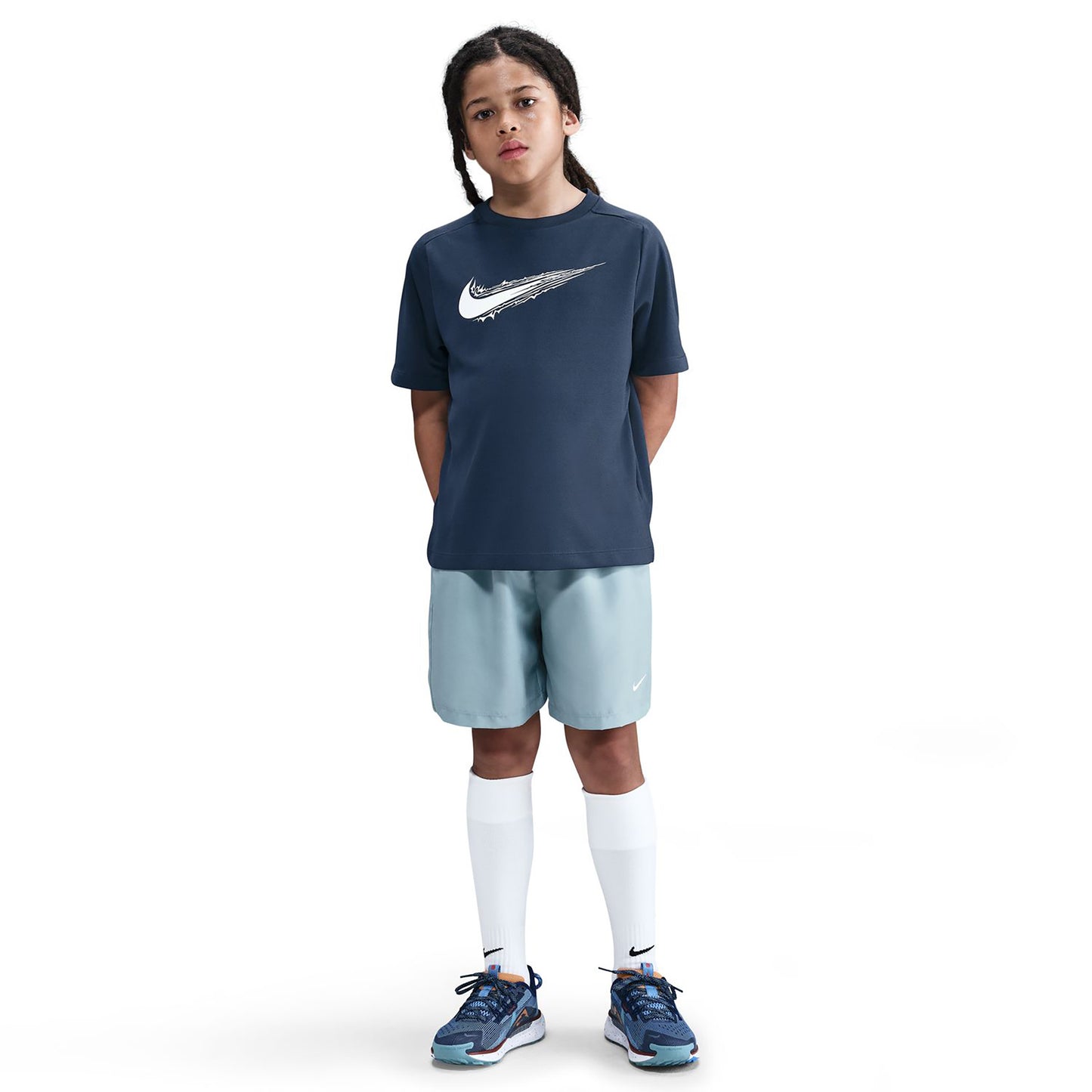 Nike Dri-FIT Multi T-Shirt Kinder - dunkelblau, weiß Nike Dri-FIT Multi T-Shirt Kinder - dunkelblau, weiß