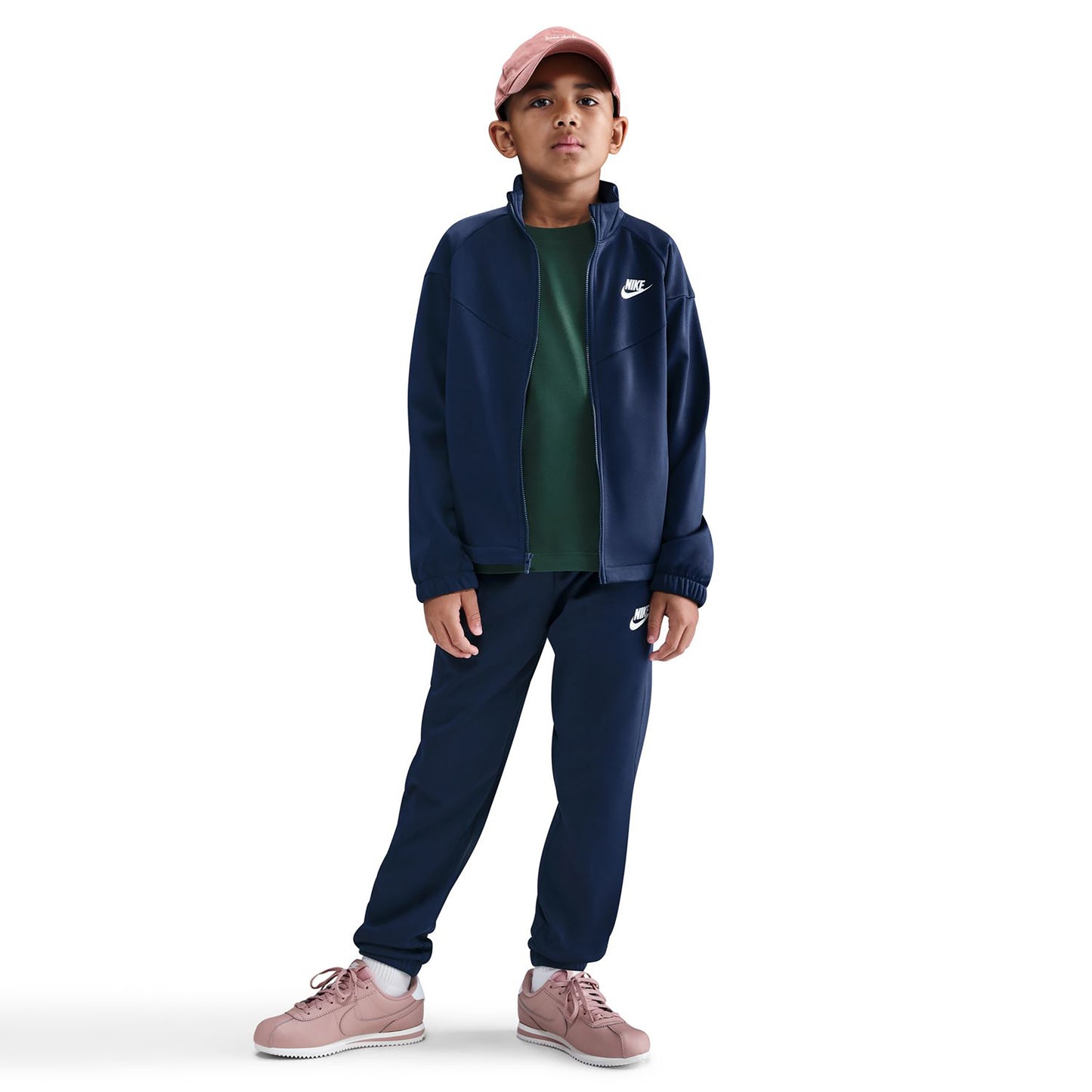 Nike Dri-Fit Full-Zip Trainingsanzug Kinder-dunkelblau Nike Dri-Fit Full-Zip Trainingsanzug Kinder-dunkelblau