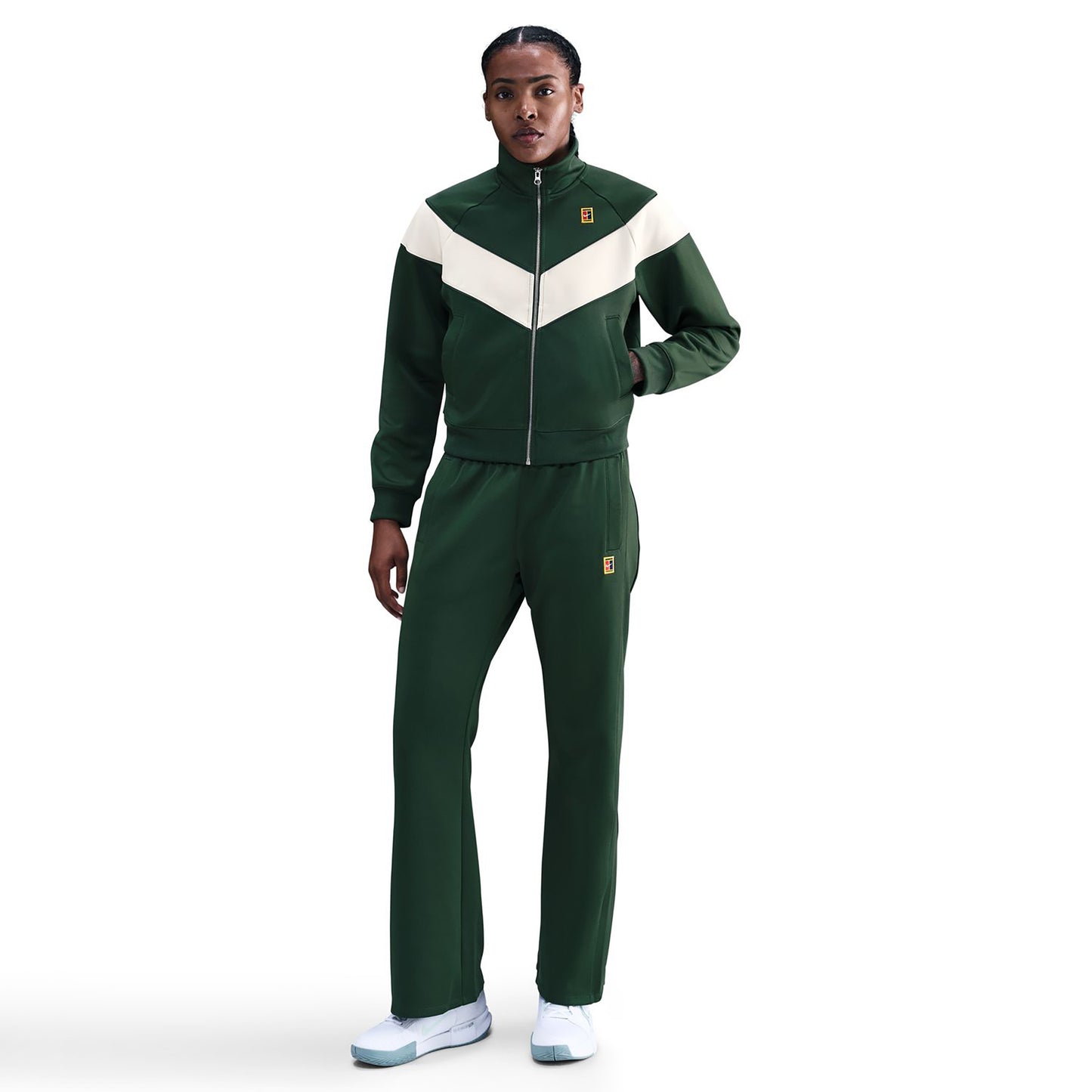Nike Courtly Knit Heritage Trainingsjacke Damen-dunkelgrün Nike Courtly Knit Heritage Trainingsjacke Damen-dunkelgrün