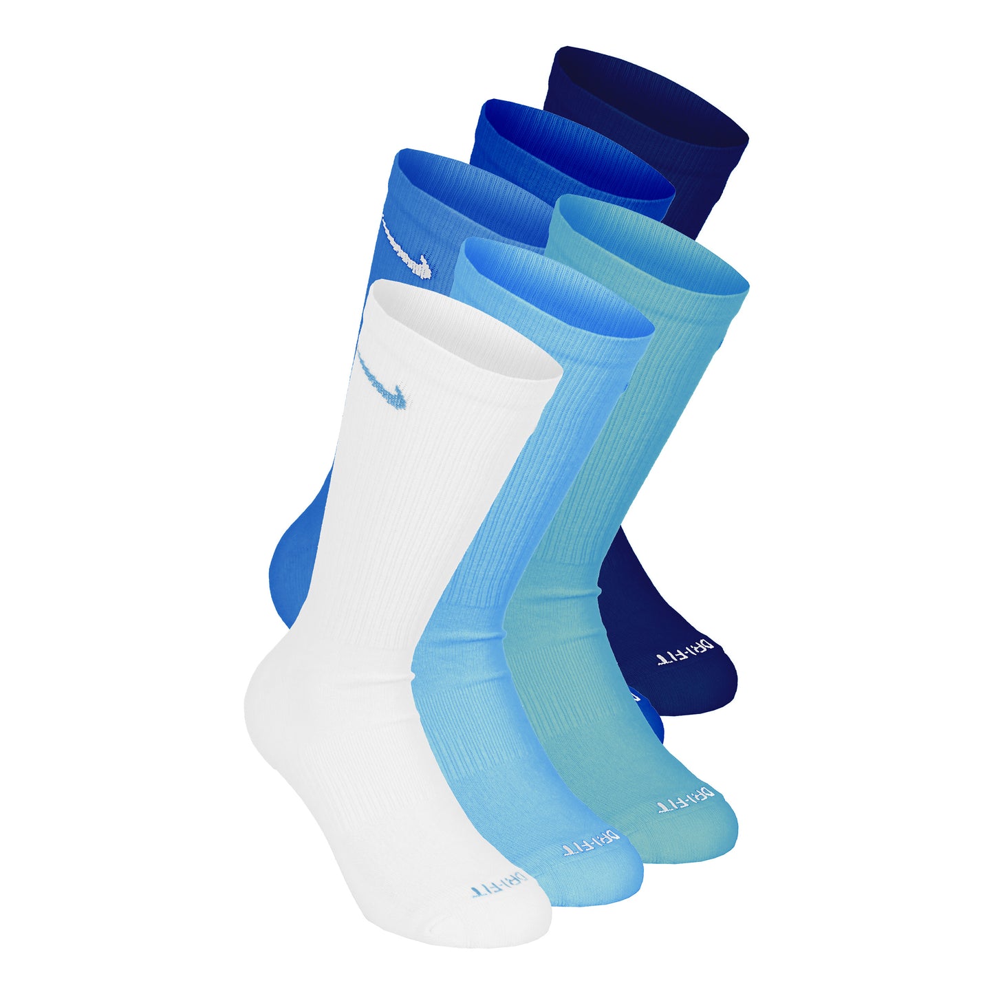 Nike Everyday Plus Cushioned Crew Sportsocken 6er Pack Herren - türkis, dunkelblau Nike Everyday Plus Cushioned Crew Sportsocken 6er Pack Herren - türkis, dunkelblau