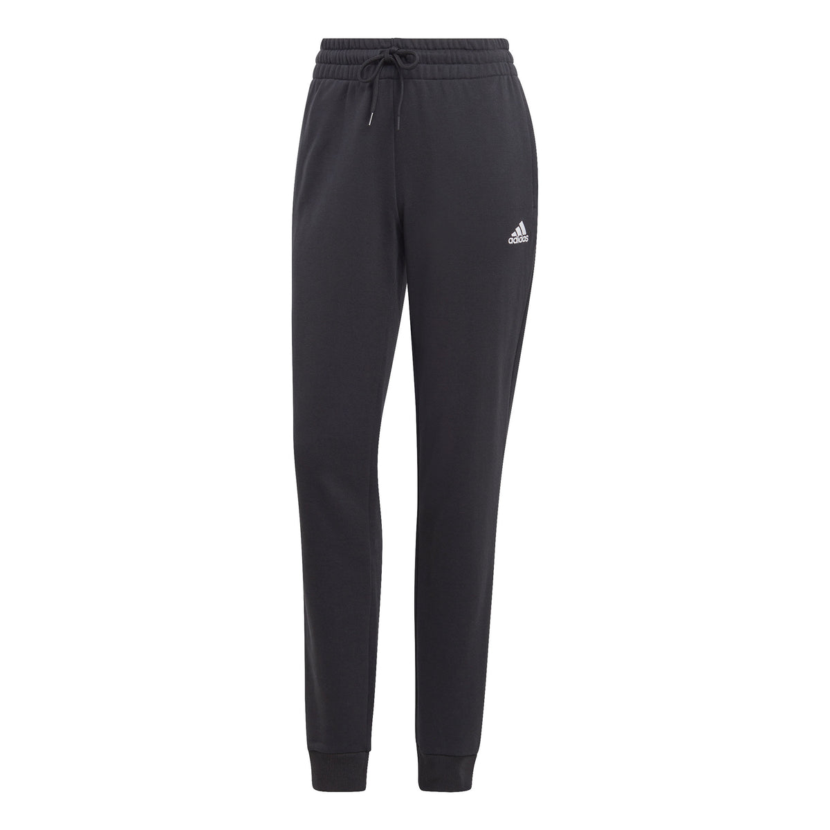 adidas Essentials Linear French Terry Cuffed Trainingshose Damen-Schwarz,Weiß adidas Essentials Linear French Terry Cuffed Trainingshose Damen-Schwarz,Weiß