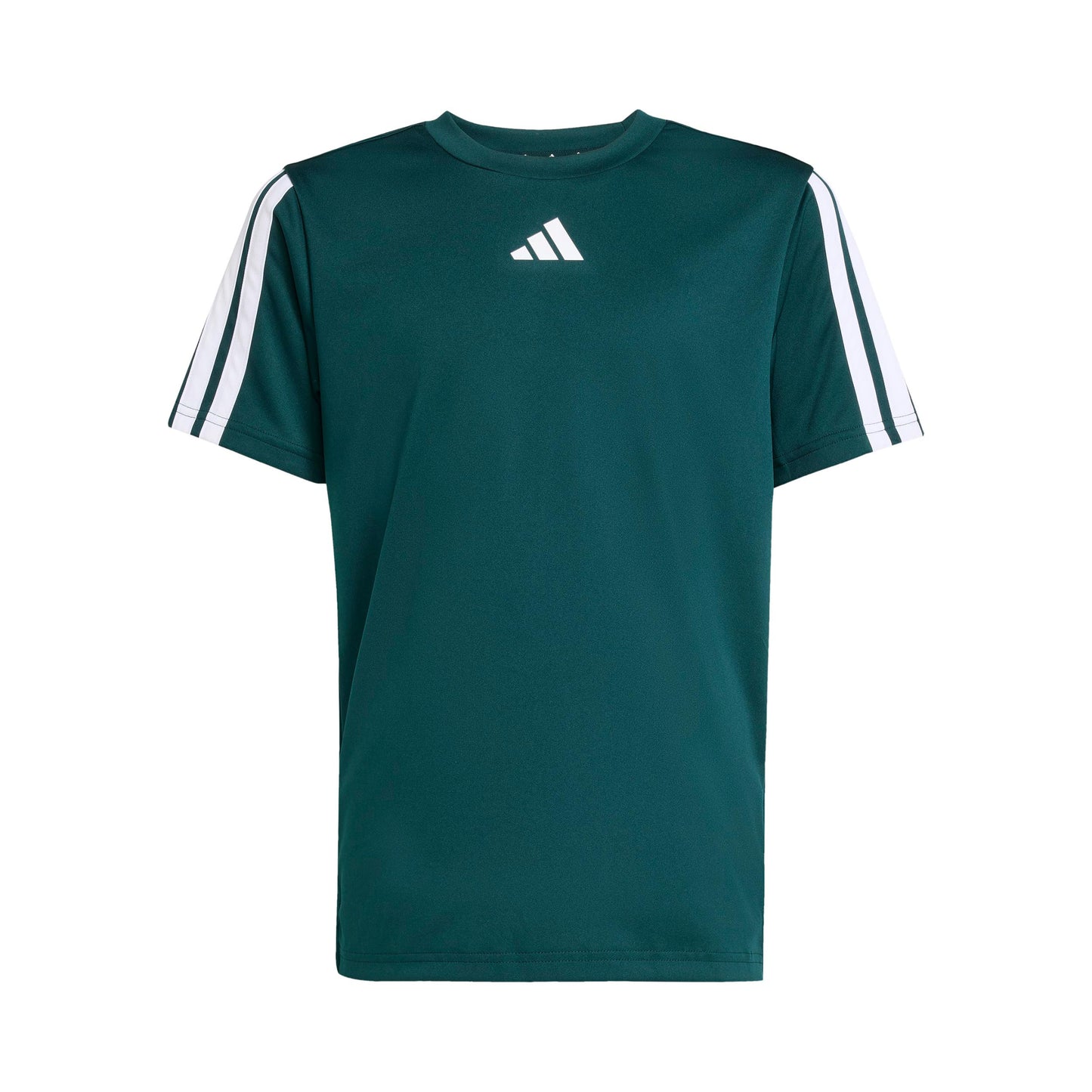 adidas Training Essentials 3 Stripes T-Shirt - dunkelgrün, weiß adidas Training Essentials 3 Stripes T-Shirt - dunkelgrün, weiß