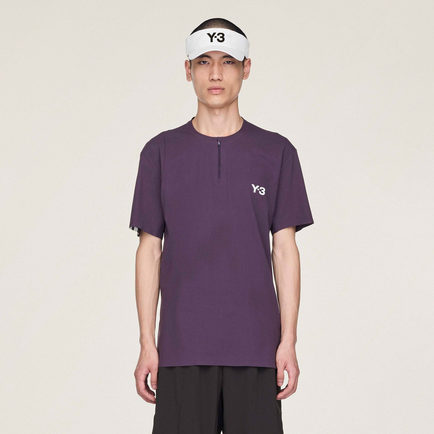 adidas Y-3 Zip Polo Herren-Lila adidas Y-3 Zip Polo Herren-Lila