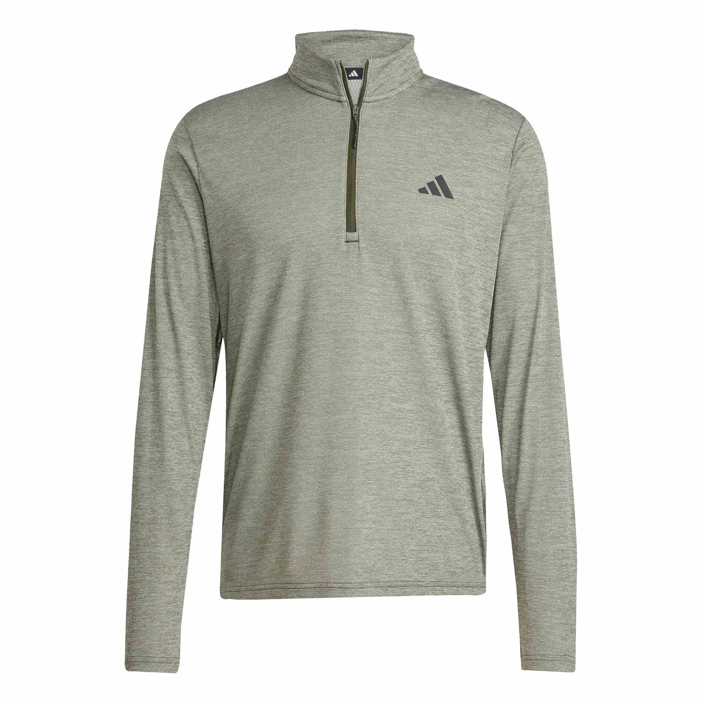 adidas Essentials 1/4 Zip Longsleeve - dunkelgrün adidas Essentials 1/4 Zip Longsleeve - dunkelgrün