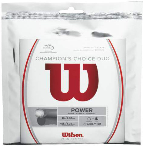 Wilson Champions Choice Duo, silber Saitenset 12,2m - silber Wilson Champions Choice Duo, silber Saitenset 12,2m - silber