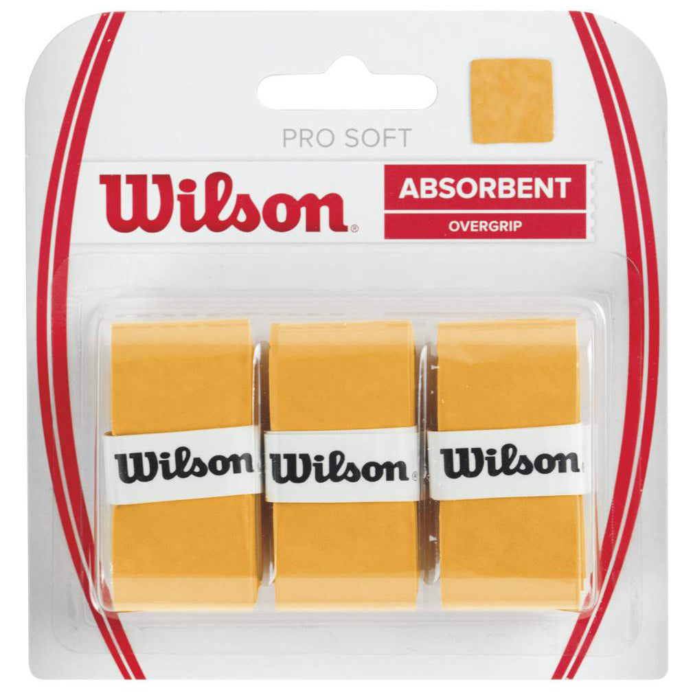 Wilson Soft Overgrip 3er Pack-Gold Wilson Soft Overgrip 3er Pack-Gold