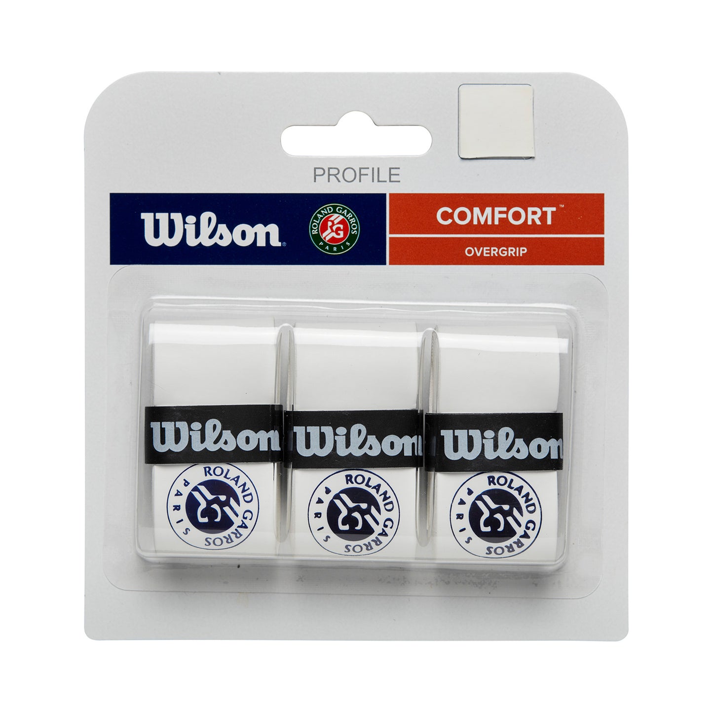 Wilson Pro Overgrip Roland Garros 3er Pack-Weiß,Blau Wilson Pro Overgrip Roland Garros 3er Pack-Weiß,Blau