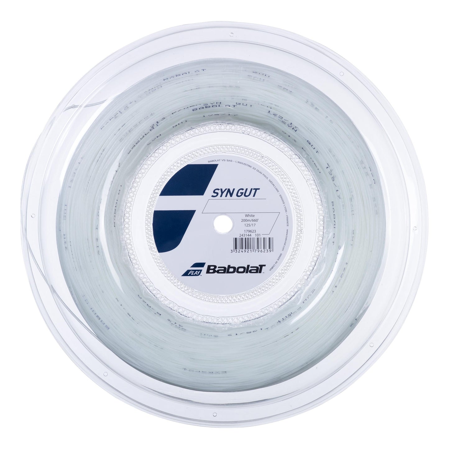 Babolat Synthetic Gut Saitenrolle 200m-Weiß Babolat Synthetic Gut Saitenrolle 200m-Weiß