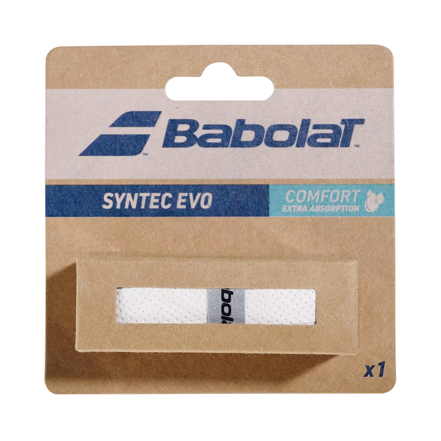 Babolat Syntec Evo Grip 1er Pack-Weiß Babolat Syntec Evo Grip 1er Pack-Weiß