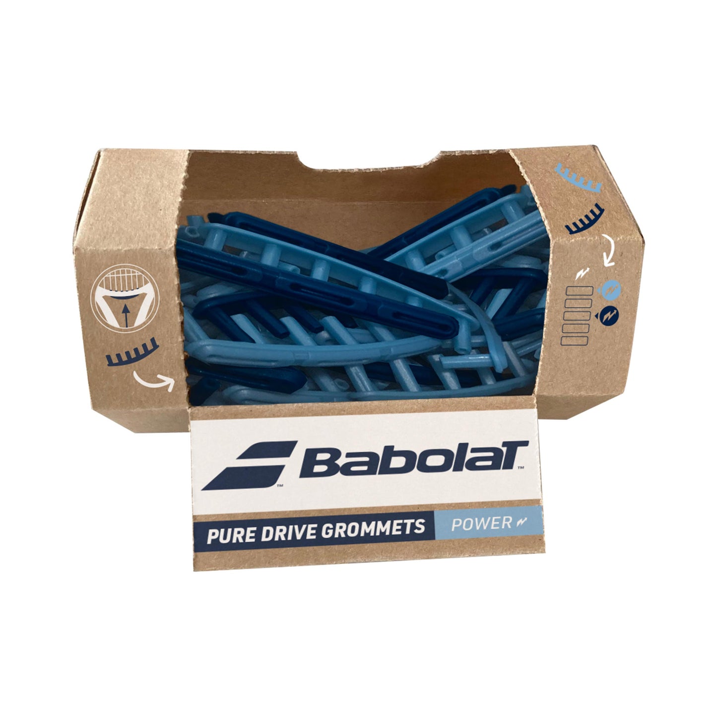 Babolat Grommets Ösenbandset 24er Pack - blau Babolat Grommets Ösenbandset 24er Pack - blau