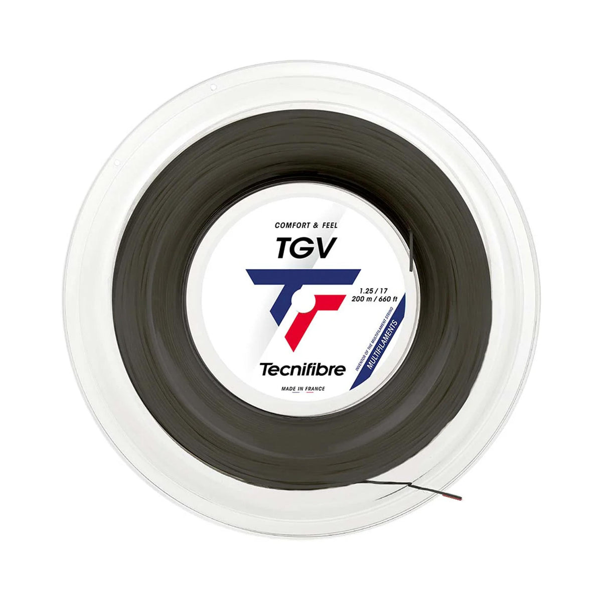 Tecnifibre TGV 200m Saitenrolle-Schwarz Tecnifibre TGV 200m Saitenrolle-Schwarz