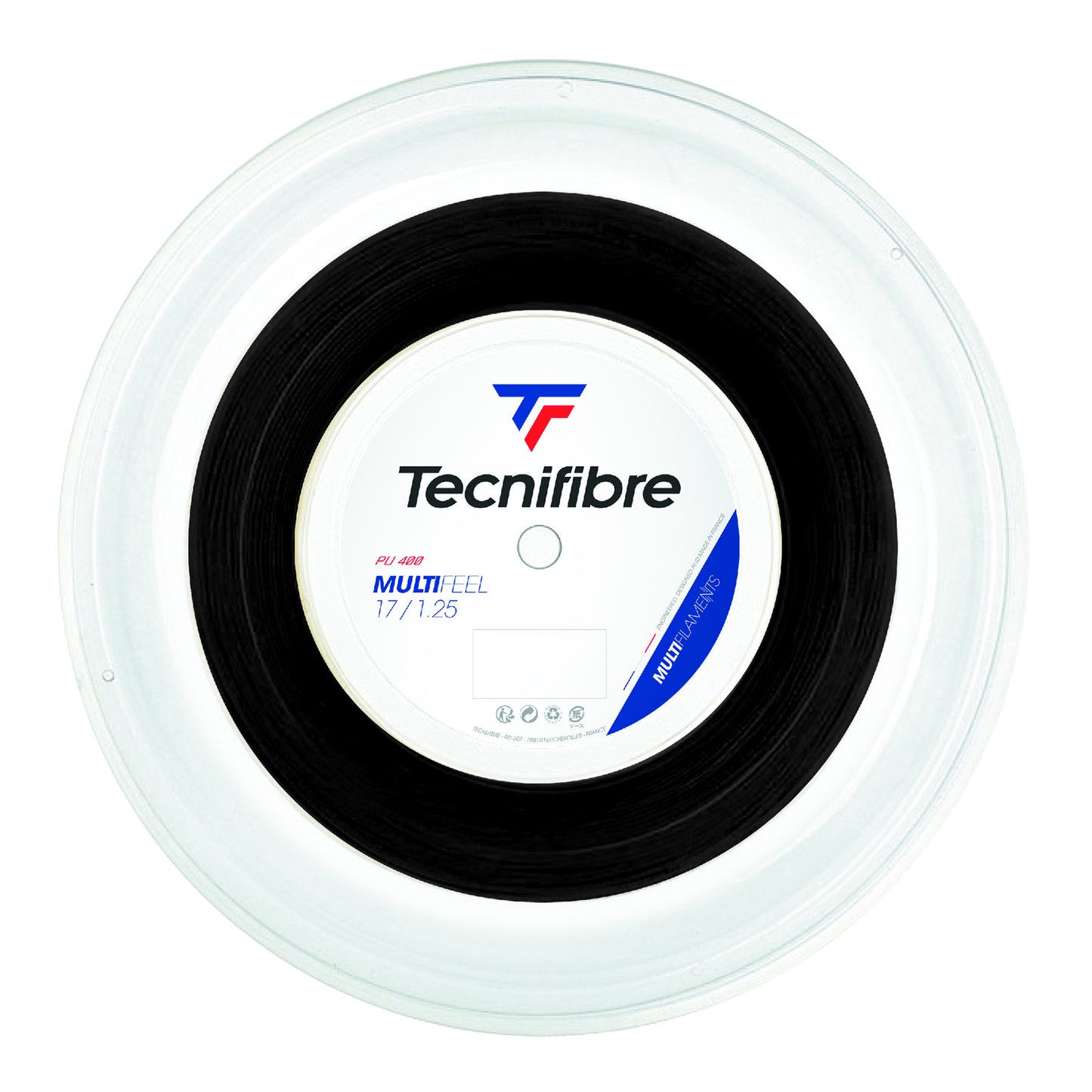 Tecnifibre Multifeel 200m Saitenrolle-Schwarz Tecnifibre Multifeel 200m Saitenrolle-Schwarz