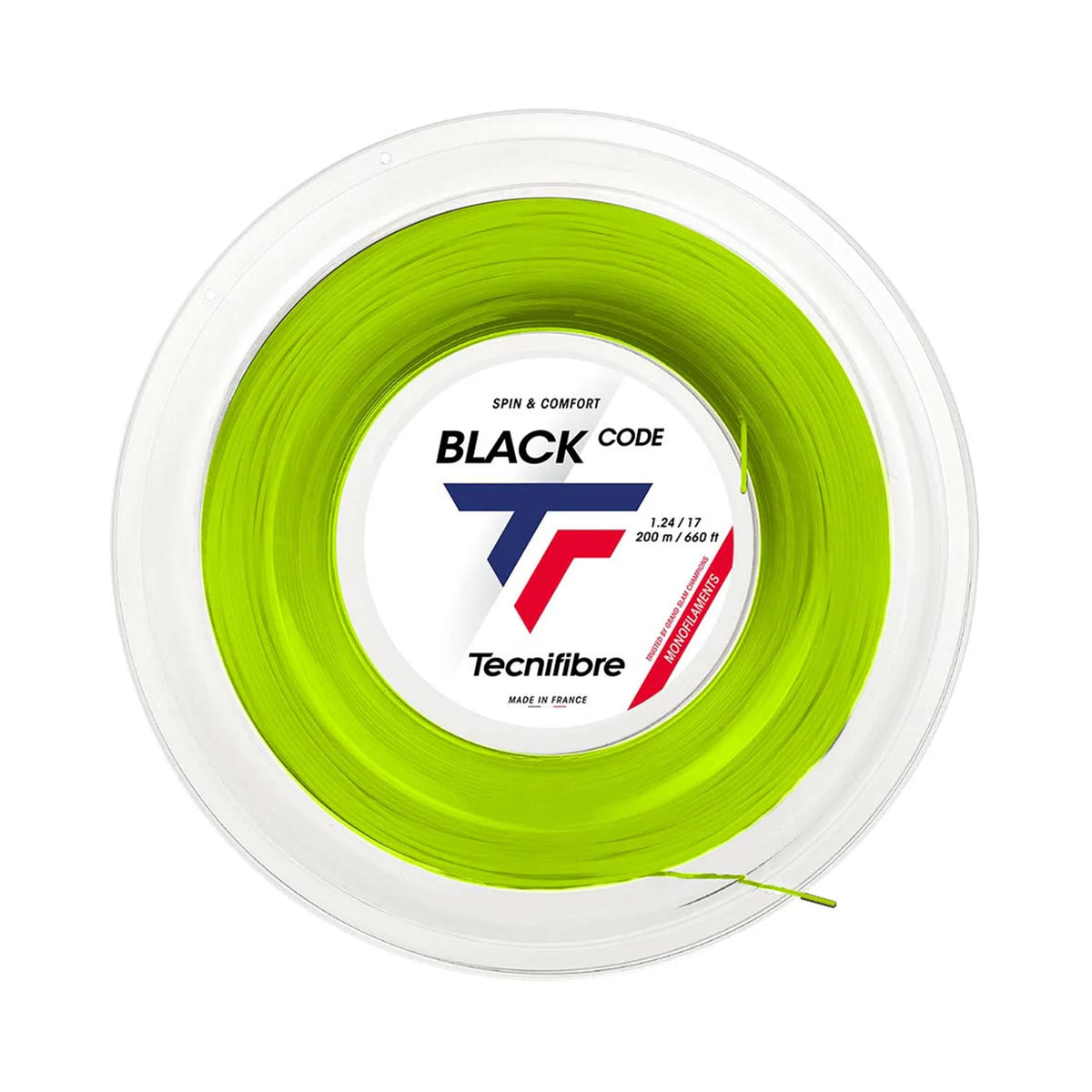 Tecnifibre Black Code 200m Saitenrolle-Limette Tecnifibre Black Code 200m Saitenrolle-Limette