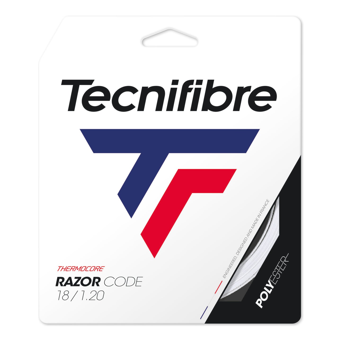 Tecnifibre Razor Code 12m Saitenset-Weiß Tecnifibre Razor Code 12m Saitenset-Weiß