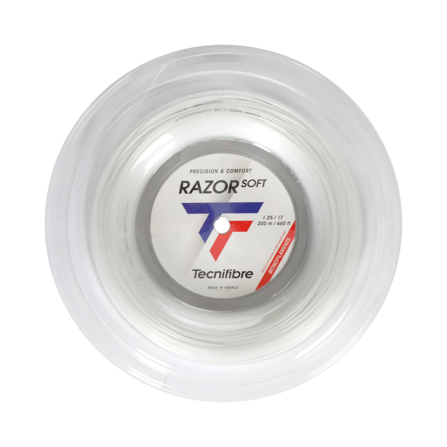 Tecnifibre Razor Soft 200m Saitenrolle-Weiß Tecnifibre Razor Soft 200m Saitenrolle-Weiß