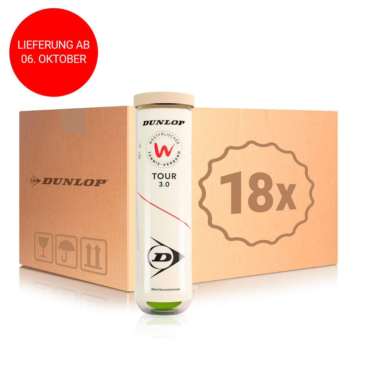 Dunlop 18x 4er Dose WTV TOUR 3.0 im Karton Dunlop 18x 4er Dose WTV TOUR 3.0 im Karton