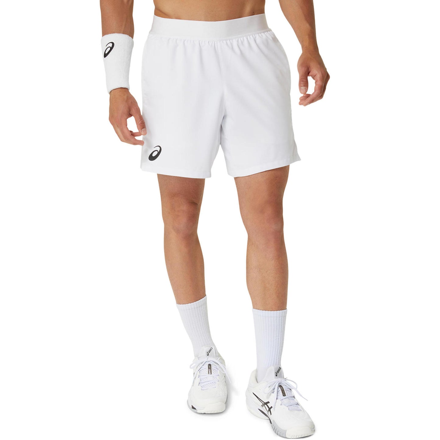 ASICS Match 7in Shorts Herren-Weiß ASICS Match 7in Shorts Herren-Weiß