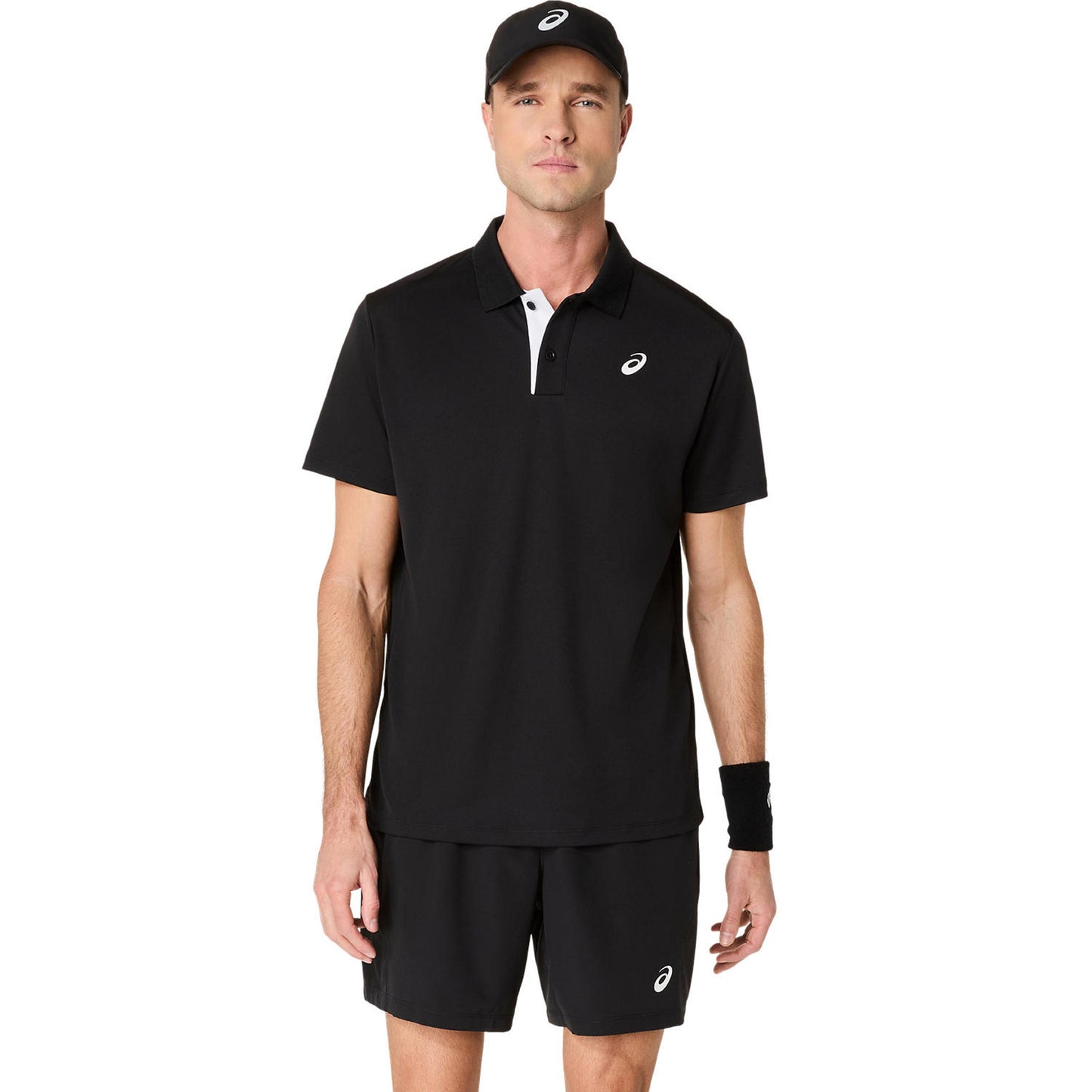 ASICS Court Polo Herren-schwarz ASICS Court Polo Herren-schwarz