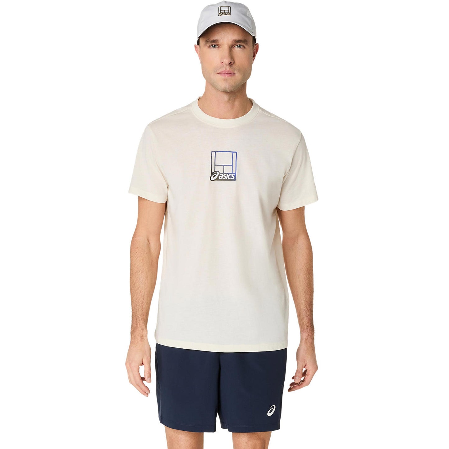 ASICS Court Core Graphic T-Shirt Herren-creme ASICS Court Core Graphic T-Shirt Herren-creme