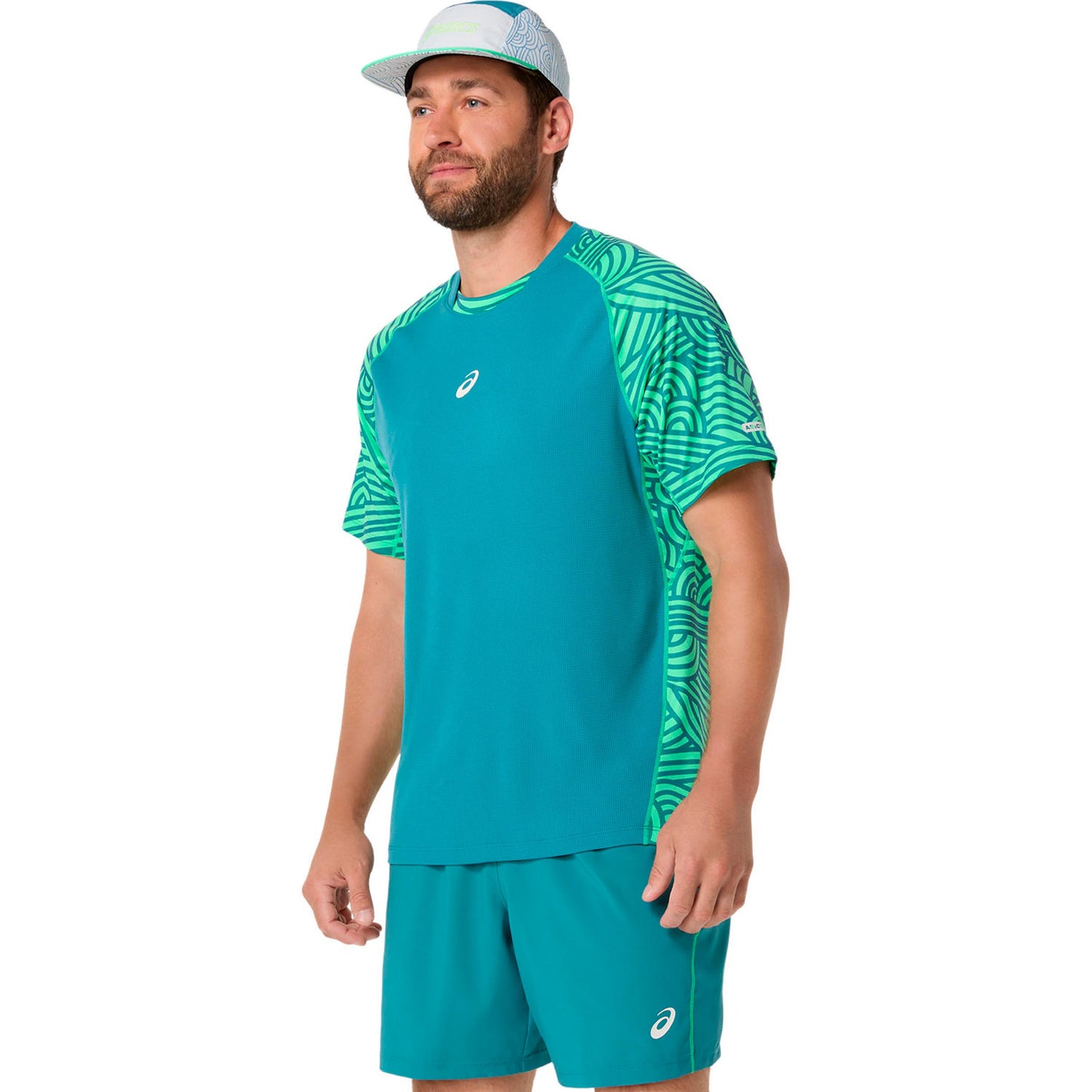 ASICS Court T-Shirt Herren - dunkelgrün, hellgrün ASICS Court T-Shirt Herren - dunkelgrün, hellgrün