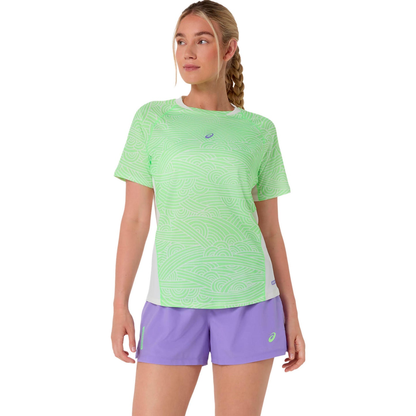 ASICS Court T-Shirt Damen - limette, creme ASICS Court T-Shirt Damen - limette, creme