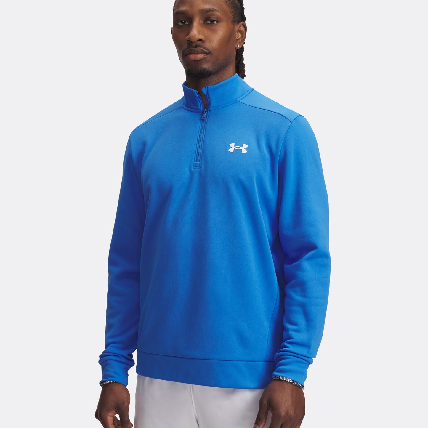 Under Armour Armour Fleece 1/4 Zip Longsleeve Herren-Blau,Weiß Under Armour Armour Fleece 1/4 Zip Longsleeve Herren-Blau,Weiß