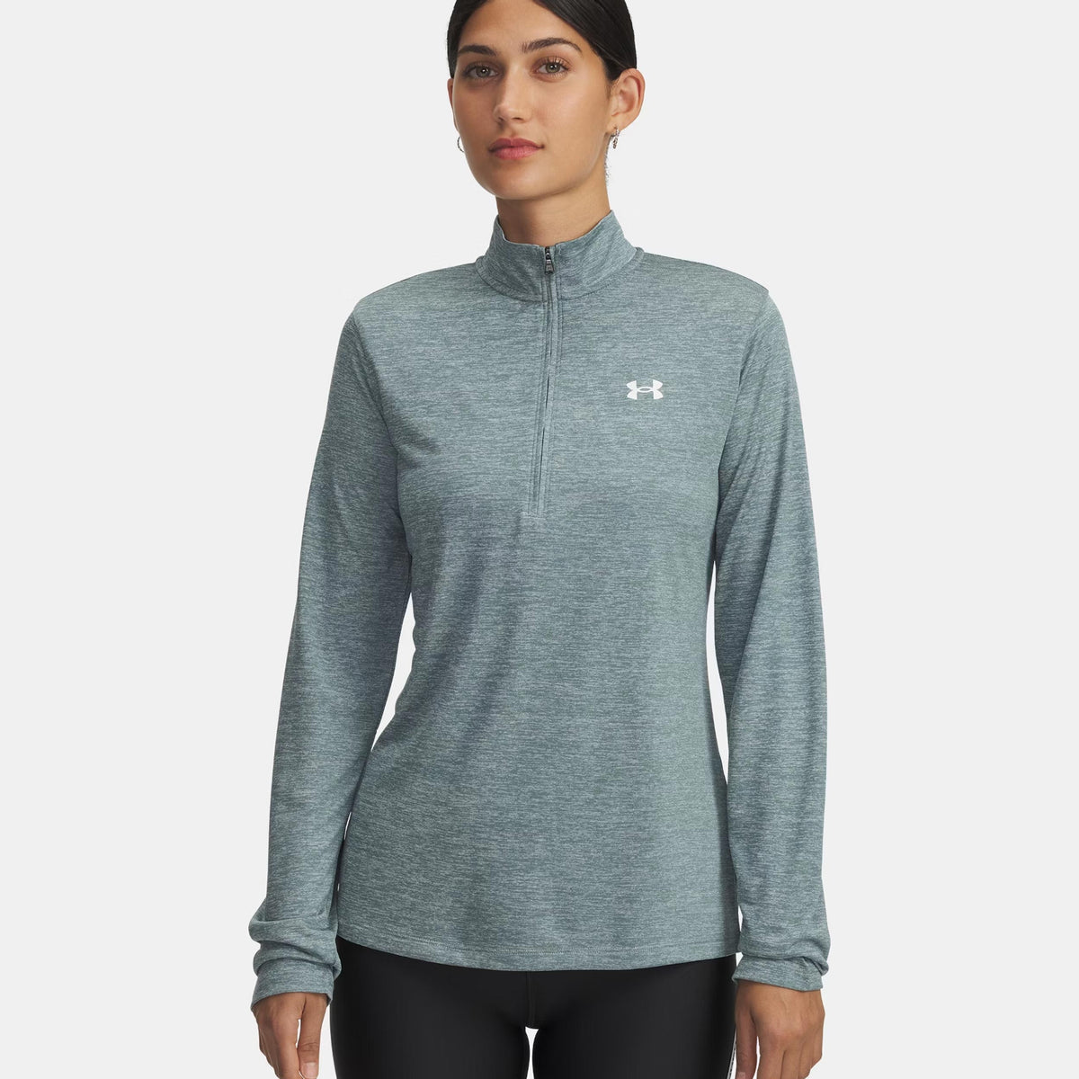 Under Armour Tech 1/2 Zip-Twist Longsleeve Damen-weiß Under Armour Tech 1/2 Zip-Twist Longsleeve Damen-weiß